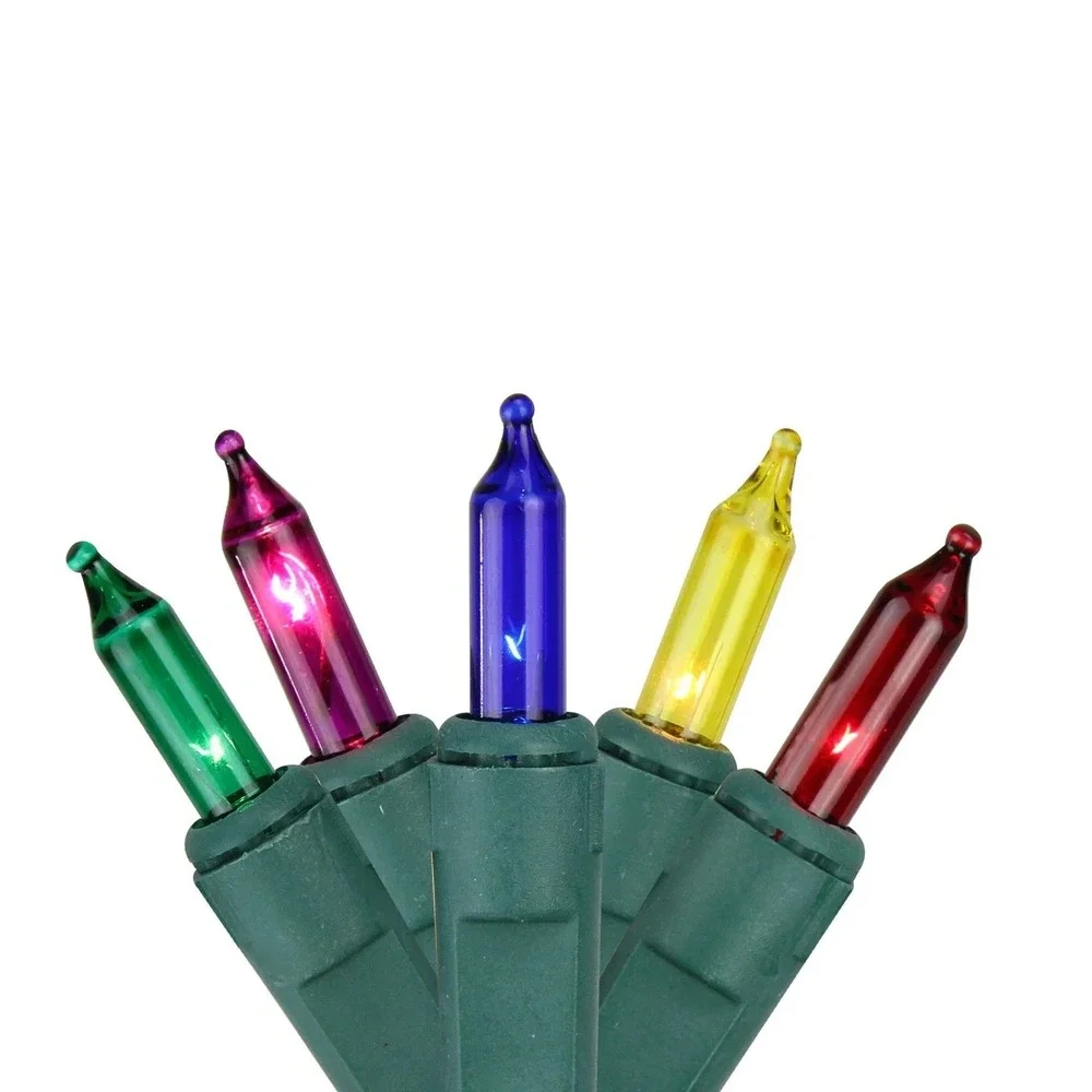 Northlight 4' x 6' Multi Mini‎ Net Style Tree Trunk Christmas Lights Green Wire